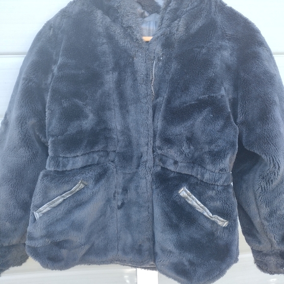 Reversible Girls Genuine Leather Jacket M (10-12) - Picture 4 of 11